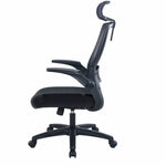 Lorell Lanser Mesh - Back Executive Chair with Flip - Up Arms and Headrest (LLR - LLR63210) - SchoolOutlet