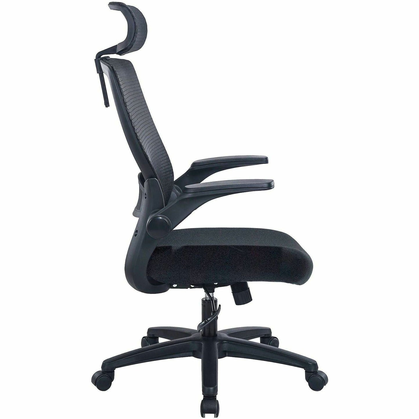 Lorell Lanser Mesh - Back Executive Chair with Flip - Up Arms and Headrest (LLR - LLR63210) - SchoolOutlet