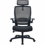 Lorell Lanser Mesh - Back Executive Chair with Flip - Up Arms and Headrest (LLR - LLR63210) - SchoolOutlet