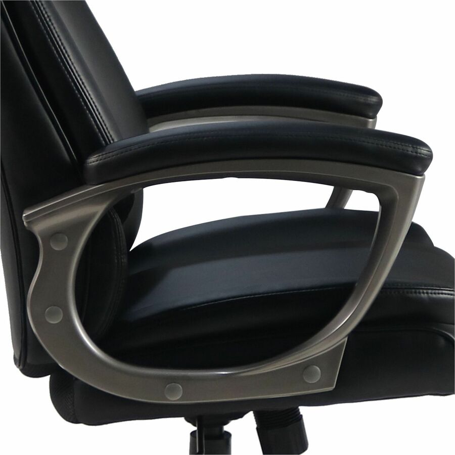 Lorell Sera High - Back Manager Chair with Polyurethane Upholstery and Loop Arms (LLR - LLR63270) - SchoolOutlet