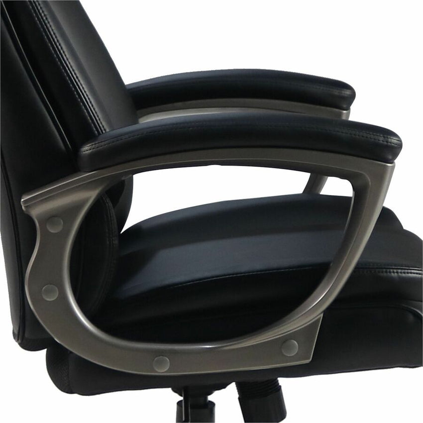 Lorell Sera High - Back Manager Chair with Polyurethane Upholstery and Loop Arms (LLR - LLR63270) - SchoolOutlet