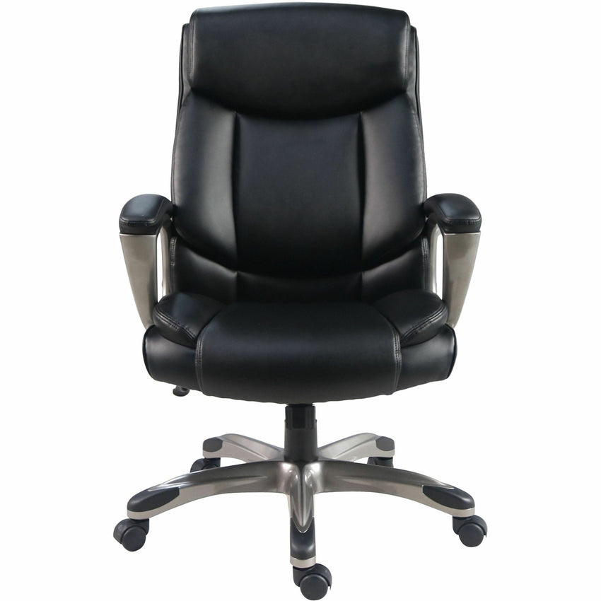 Lorell Sera High - Back Manager Chair with Polyurethane Upholstery and Loop Arms (LLR - LLR63270) - SchoolOutlet