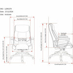 Lorell Sera High - Back Manager Chair with Polyurethane Upholstery and Loop Arms (LLR - LLR63270) - SchoolOutlet