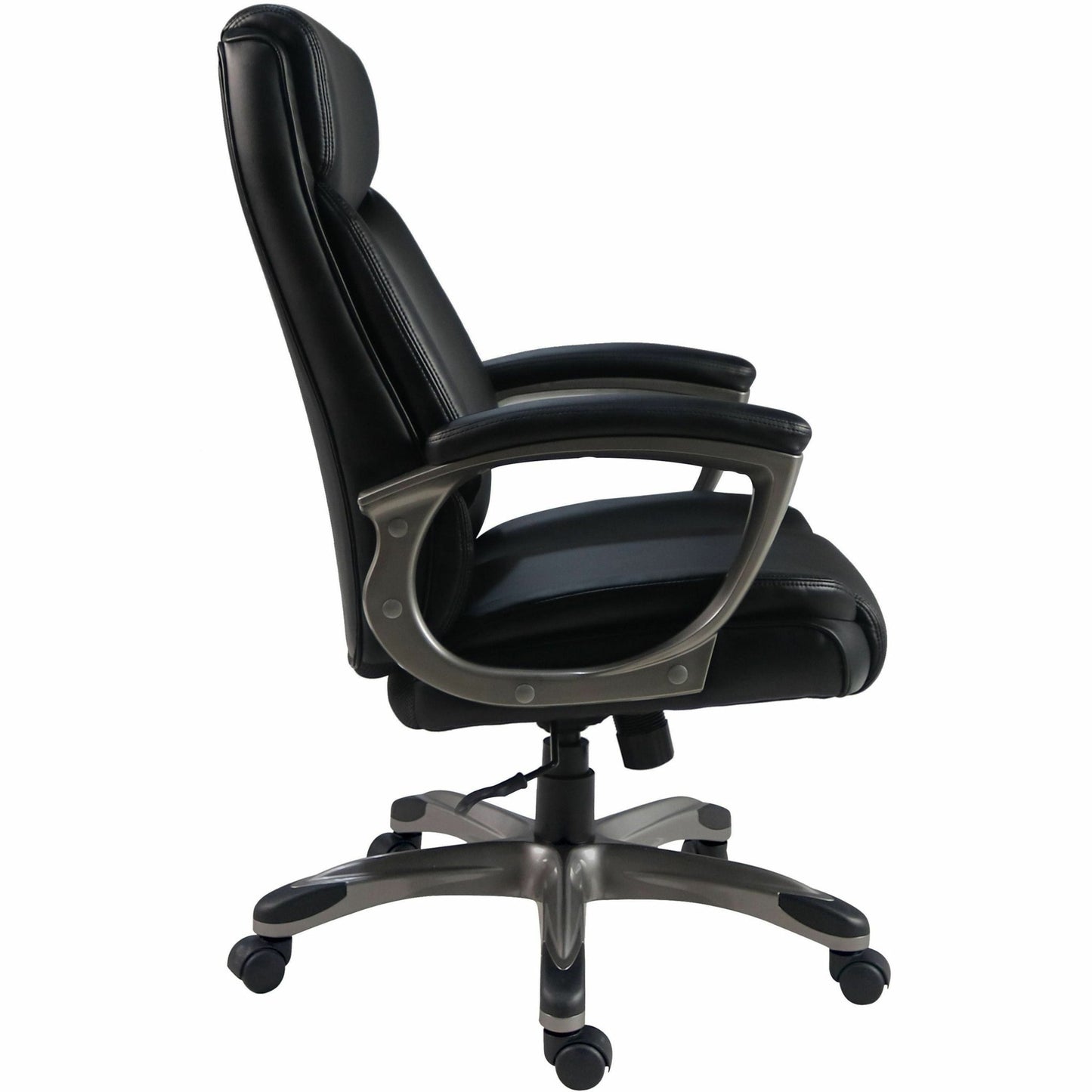 Lorell Sera High - Back Manager Chair with Polyurethane Upholstery and Loop Arms (LLR - LLR63270) - SchoolOutlet