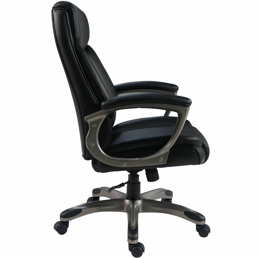 Lorell Sera High - Back Manager Chair with Polyurethane Upholstery and Loop Arms (LLR - LLR63270) - SchoolOutlet
