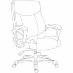 Lorell Sera High - Back Manager Chair with Polyurethane Upholstery and Loop Arms (LLR - LLR63270) - SchoolOutlet