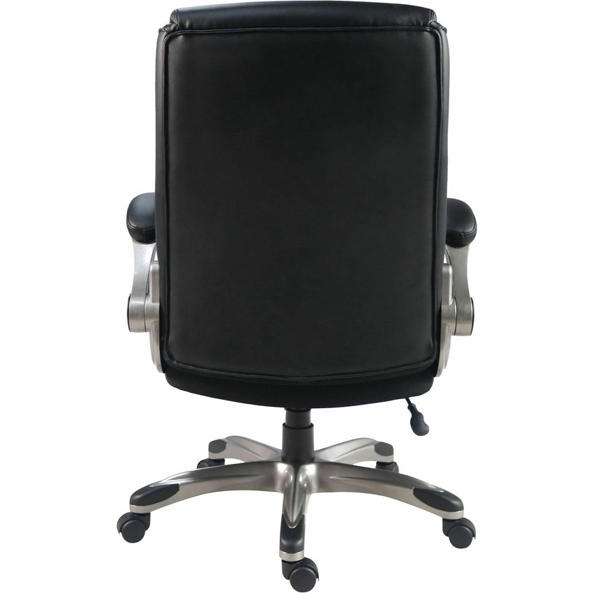 Lorell Sera High - Back Manager Chair with Flip - Up Arms and Polyurethane Upholstery (LLR - LLR63271) - SchoolOutlet
