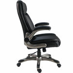 Lorell Sera High - Back Manager Chair with Flip - Up Arms and Polyurethane Upholstery (LLR - LLR63271) - SchoolOutlet