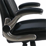 Lorell Sera High - Back Manager Chair with Flip - Up Arms and Polyurethane Upholstery (LLR - LLR63271) - SchoolOutlet
