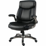 Lorell Sera High - Back Manager Chair with Flip - Up Arms and Polyurethane Upholstery (LLR - LLR63271) - SchoolOutlet