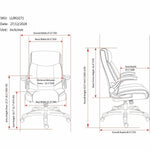 Lorell Sera High - Back Manager Chair with Flip - Up Arms and Polyurethane Upholstery (LLR - LLR63271) - SchoolOutlet
