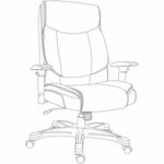 Lorell Sera High - Back Manager Chair with Height - Adjustable Arms and Polyurethane Upholstery (LLR - LLR63272) - SchoolOutlet