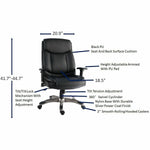 Lorell Sera High - Back Manager Chair with Height - Adjustable Arms and Polyurethane Upholstery (LLR - LLR63272) - SchoolOutlet