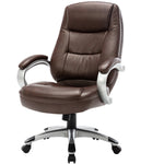 Lorell Westlake Series Executive High - Back Chair with Bonded Leather and Pneumatic Adjustment 18.75 - 22.25 