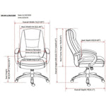 Lorell Westlake Series Executive High - Back Chair with Bonded Leather and Pneumatic Adjustment 18.75 - 22.25 