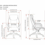Lorell Kyros High - Back Executive Chair with Polyurethane Upholstery and Loop Arms (LLR - LLR63290) - SchoolOutlet