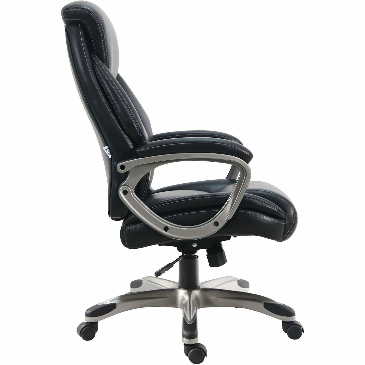 Lorell Kyros High - Back Executive Chair with Polyurethane Upholstery and Loop Arms (LLR - LLR63290) - SchoolOutlet