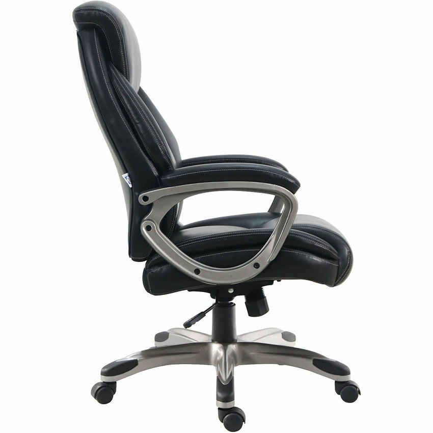 Lorell Kyros High - Back Executive Chair with Polyurethane Upholstery and Loop Arms (LLR - LLR63290) - SchoolOutlet