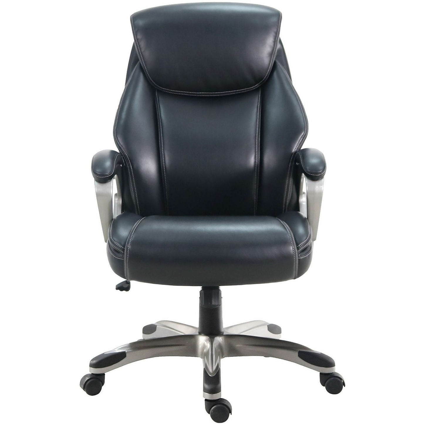 Lorell Kyros High - Back Executive Chair with Polyurethane Upholstery and Loop Arms (LLR - LLR63290) - SchoolOutlet