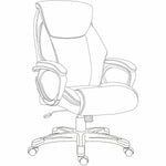 Lorell Kyros High - Back Executive Chair with Polyurethane Upholstery and Loop Arms (LLR - LLR63290) - SchoolOutlet