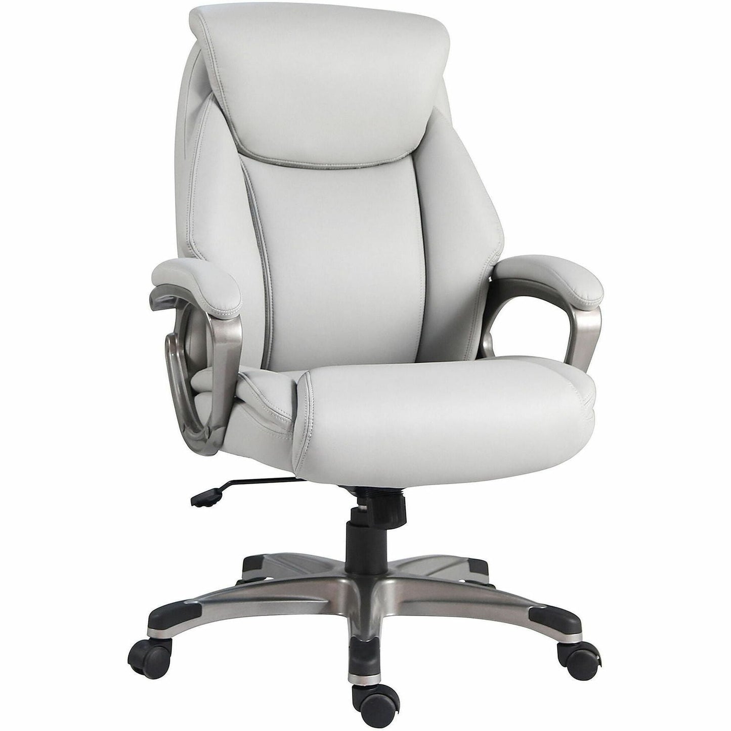 Lorell Kyros High - Back Executive Chair with Polyurethane Upholstery and Loop Arms (LLR - LLR63290) - SchoolOutlet