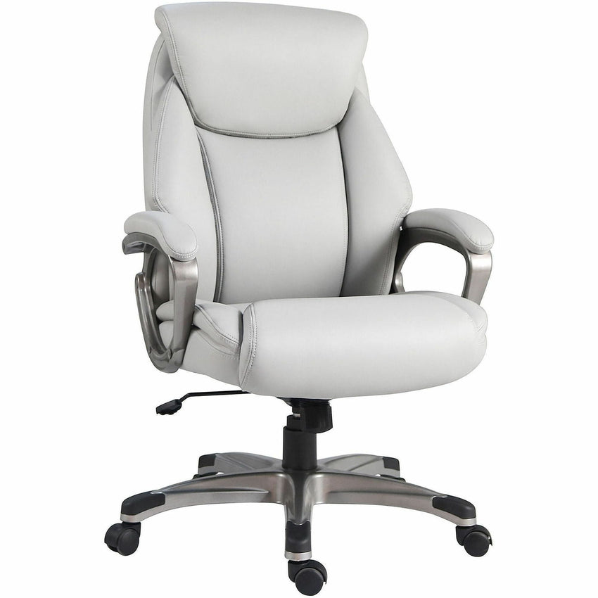 Lorell Kyros High - Back Executive Chair with Polyurethane Upholstery and Loop Arms (LLR - LLR63290) - SchoolOutlet