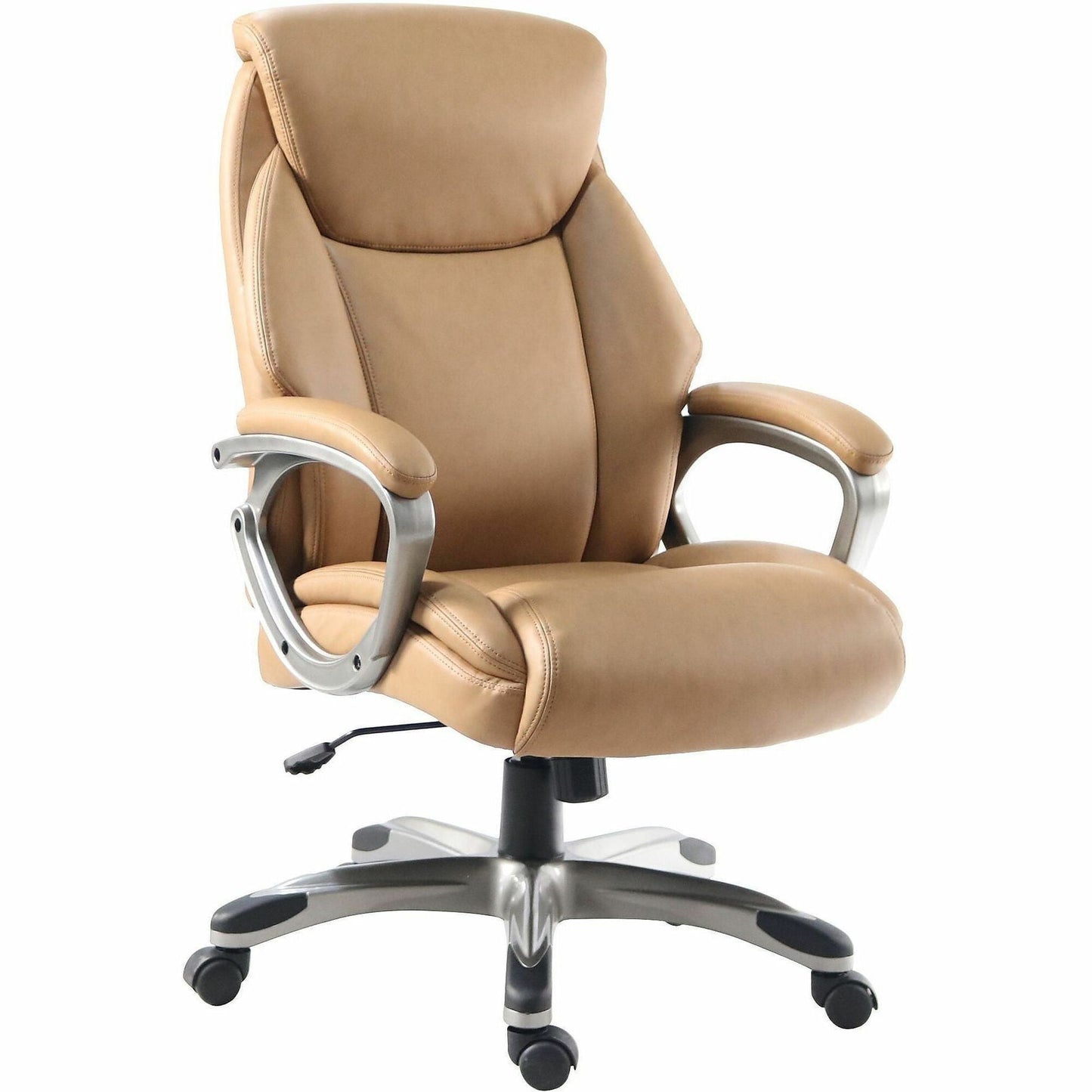 Lorell Kyros High - Back Executive Chair with Polyurethane Upholstery and Loop Arms (LLR - LLR63290) - SchoolOutlet