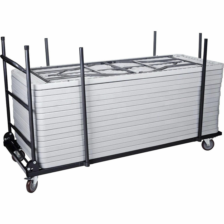 Rectangular Table Cart Lorell Blow-Mold Rectangular Table Trolley Cart Steel Frame for Up to ...