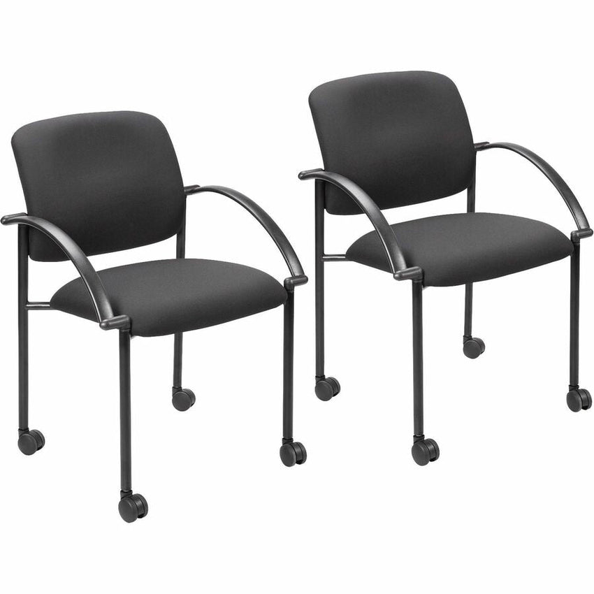 Lorell Upholstered Guest Chair with Arms and Stackable Design Set of 2 19.25 "H (LLR - LLR65965) - SchoolOutlet