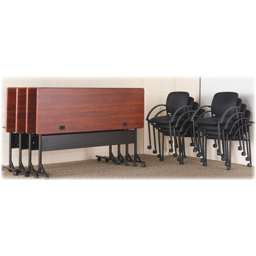 Lorell Upholstered Guest Chair with Arms and Stackable Design Set of 2 19.25 "H (LLR - LLR65965) - SchoolOutlet