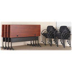 Lorell Upholstered Guest Chair with Arms and Stackable Design Set of 2 19.25 
