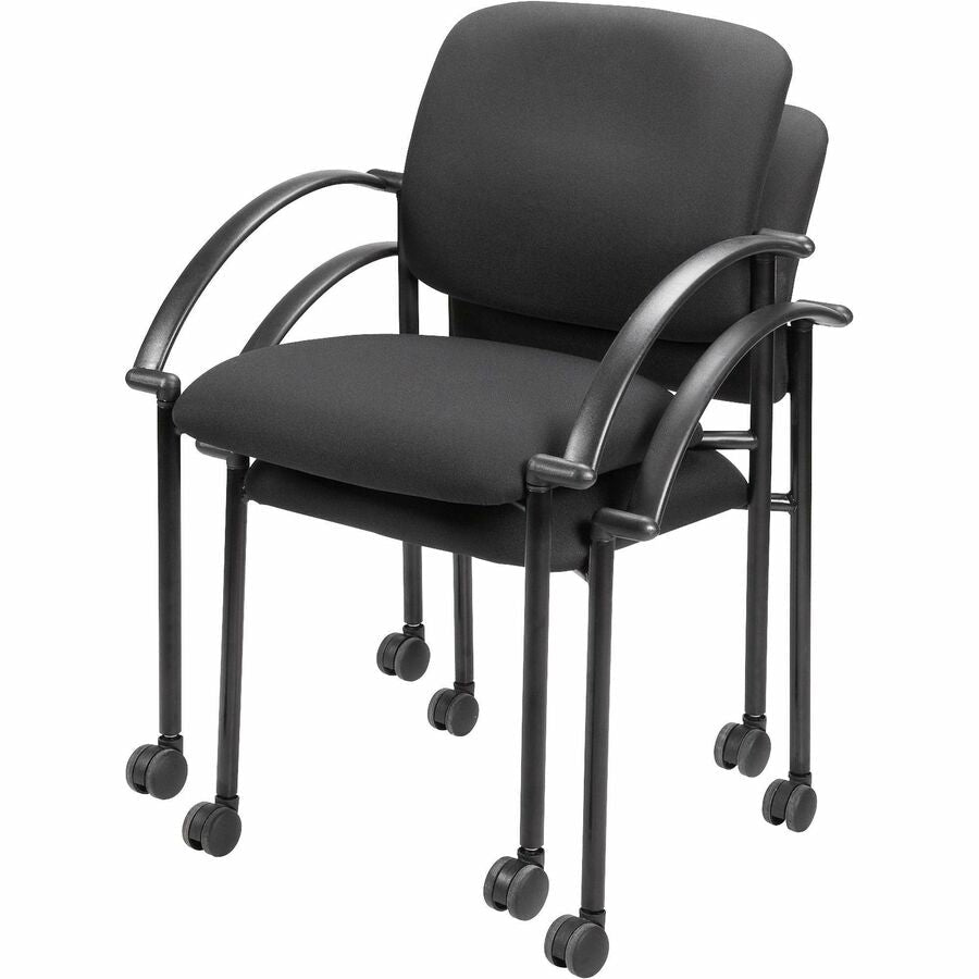 Lorell Upholstered Guest Chair with Arms and Stackable Design Set of 2 19.25 "H (LLR - LLR65965) - SchoolOutlet