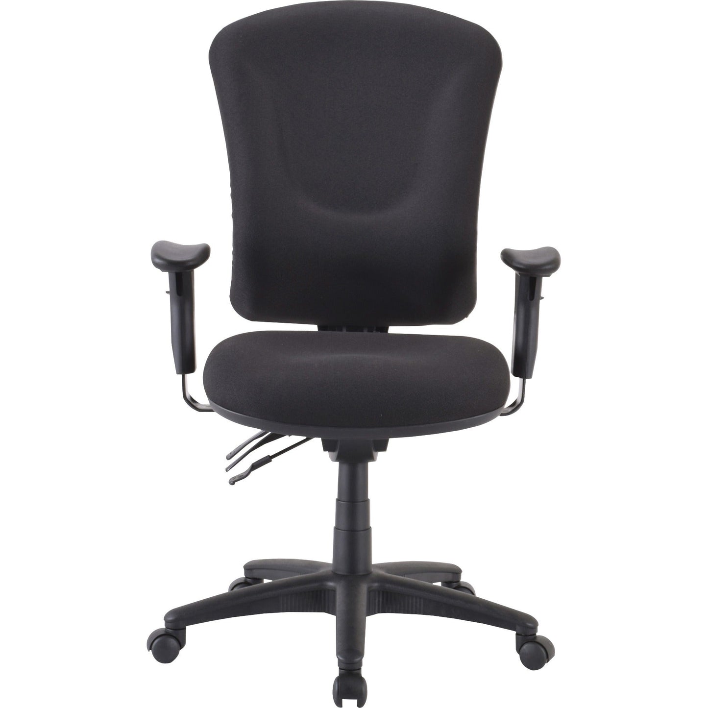 Lorell Contoured Managerial Task Chair with Adjustable Arms and Synchro Tilt 18.7 - 21.7 "H (LLR - LLR66153) - SchoolOutlet
