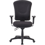 Lorell Contoured Managerial Task Chair with Adjustable Arms and Synchro Tilt 18.7 - 21.7 
