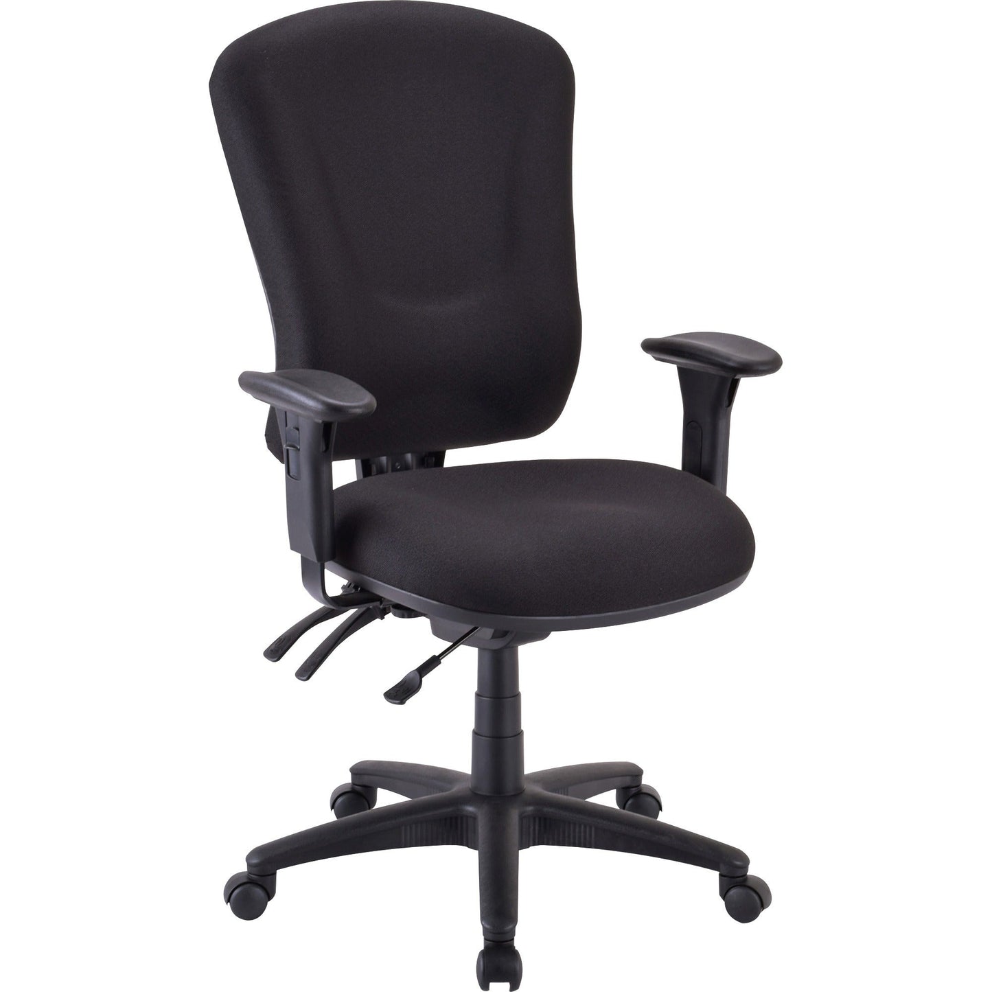 Lorell Contoured Managerial Task Chair with Adjustable Arms and Synchro Tilt 18.7 - 21.7 "H (LLR - LLR66153) - SchoolOutlet