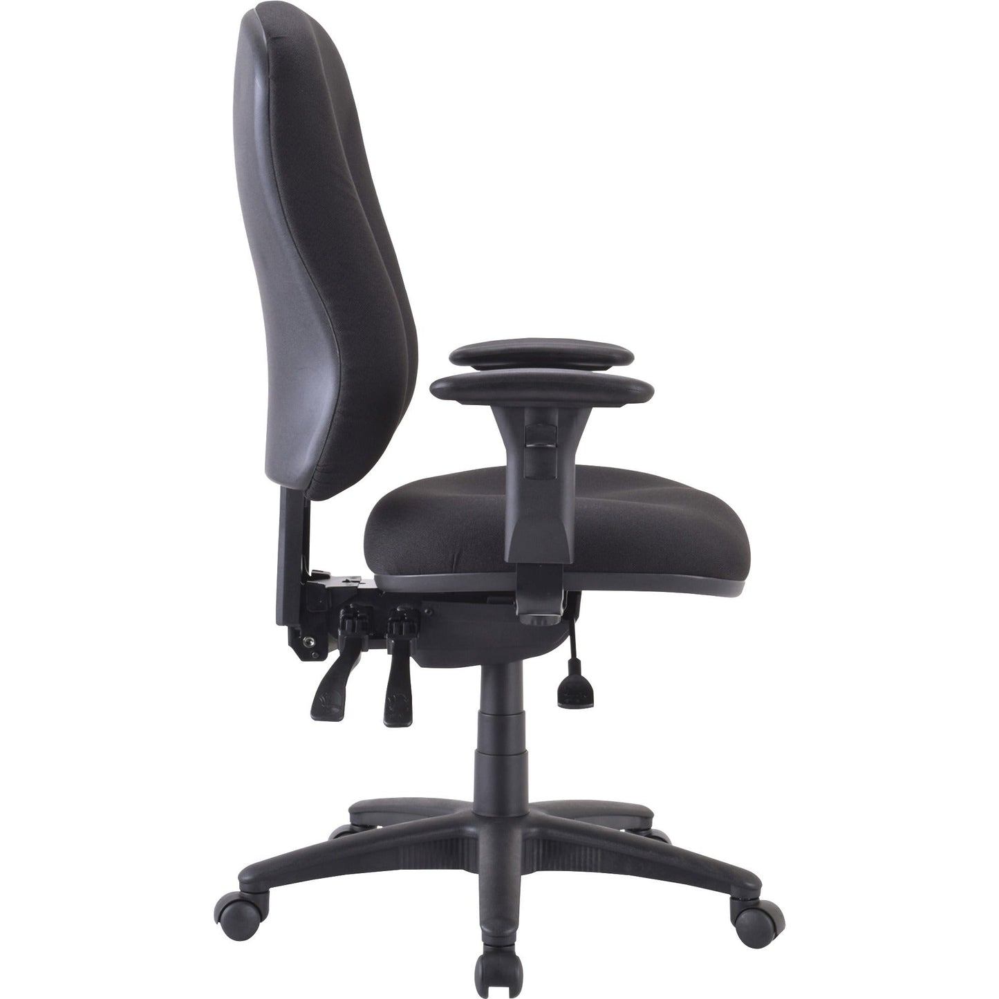Lorell Contoured Managerial Task Chair with Adjustable Arms and Synchro Tilt 18.7 - 21.7 "H (LLR - LLR66153) - SchoolOutlet