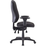 Lorell Contoured Managerial Task Chair with Adjustable Arms and Synchro Tilt 18.7 - 21.7 