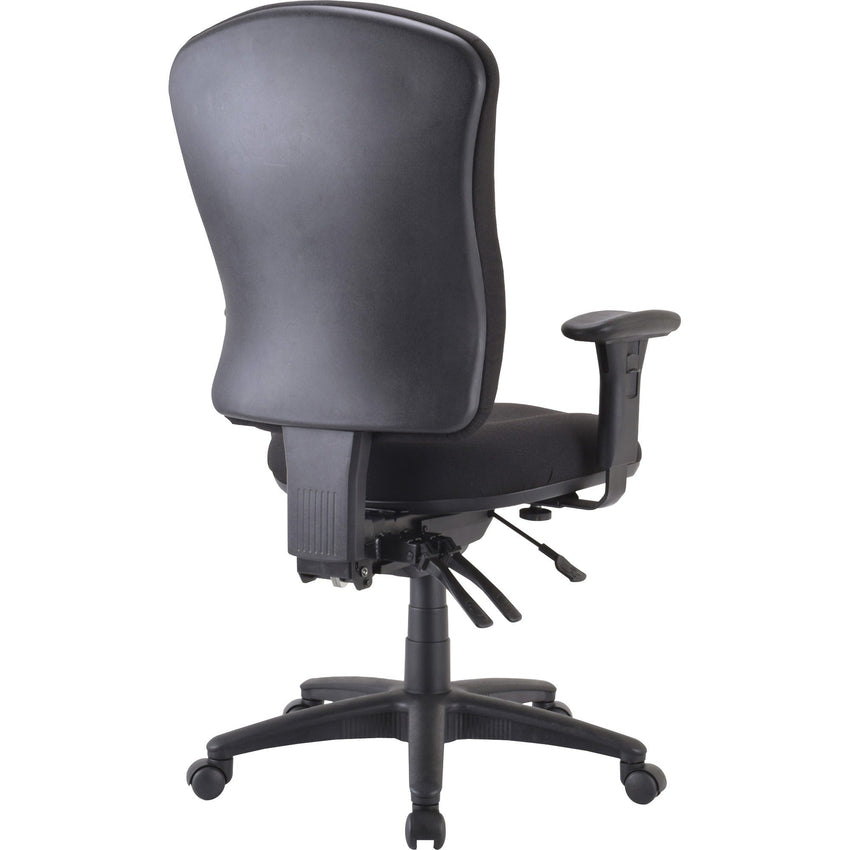 Lorell Contoured Managerial Task Chair with Adjustable Arms and Synchro Tilt 18.7 - 21.7 "H (LLR - LLR66153) - SchoolOutlet