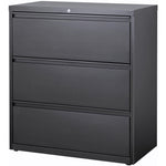 Lorell Fortress Series 3 - Drawer Lateral File with Magnetic Label Holders Charcoal Steel 36