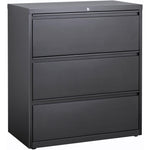 Lorell Fortress Series 3 - Drawer Lateral File with Magnetic Label Holders Charcoal Steel 36
