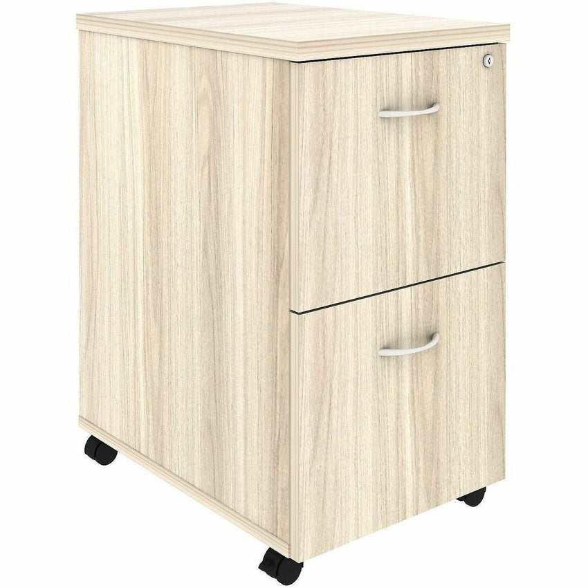 Lorell Essentials Series 2 - Drawer File/File Mobile Pedestal 16"W x 22"D x 28.25"H (LLR - 2DRAWER - FF - MP) - SchoolOutlet