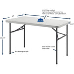 Lorell Ultra Lite Rectangular High Density Polyethylene Folding Banquet Table 48