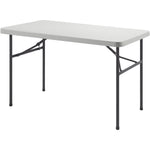Lorell Ultra Lite Rectangular High Density Polyethylene Folding Banquet Table 48