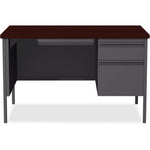 Lorell Fortress Series Right Single - Pedestal Desk and Industrial Grade Reinforced Steel Construction 48