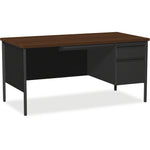 Lorell Fortress Series Right - Pedestal Desk Laminate Top and Industrial Grade Steel Construction 66