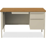 Lorell Fortress Series Right Single - Pedestal Desk and Industrial Grade Reinforced Steel Construction 48
