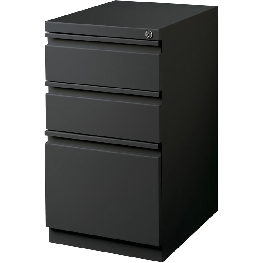 Lorell Fortress Series 3 - Drawer Box/Box/File Mobile Pedestal Steel Ball - Bearing Charcoal 15"W x 19.9"D x 27.7"H (LLR - LLR66909) - SchoolOutlet