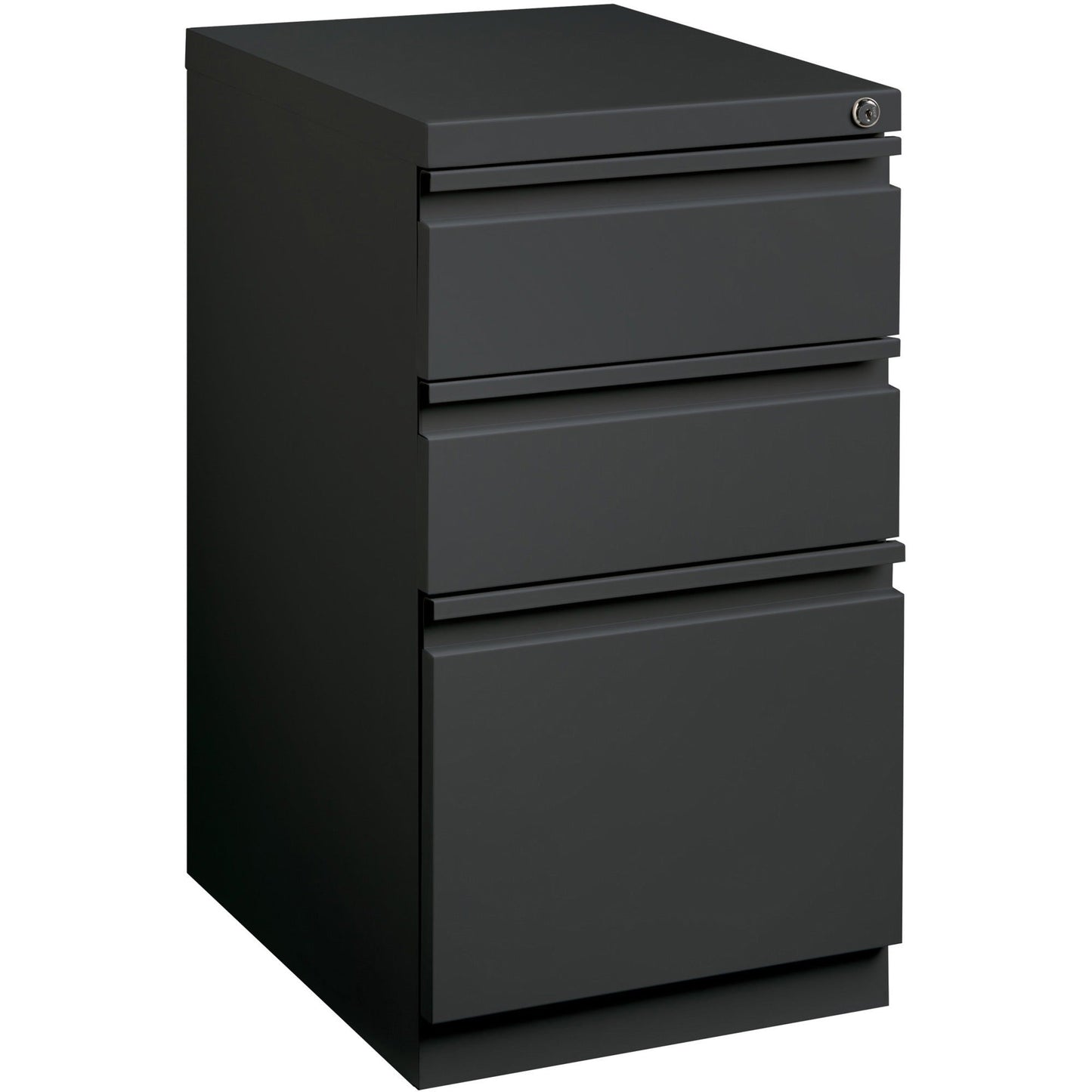 Lorell Fortress Series 3 - Drawer Box/Box/File Mobile Pedestal Steel Ball - Bearing Charcoal 15"W x 19.9"D x 27.7"H (LLR - LLR66909) - SchoolOutlet