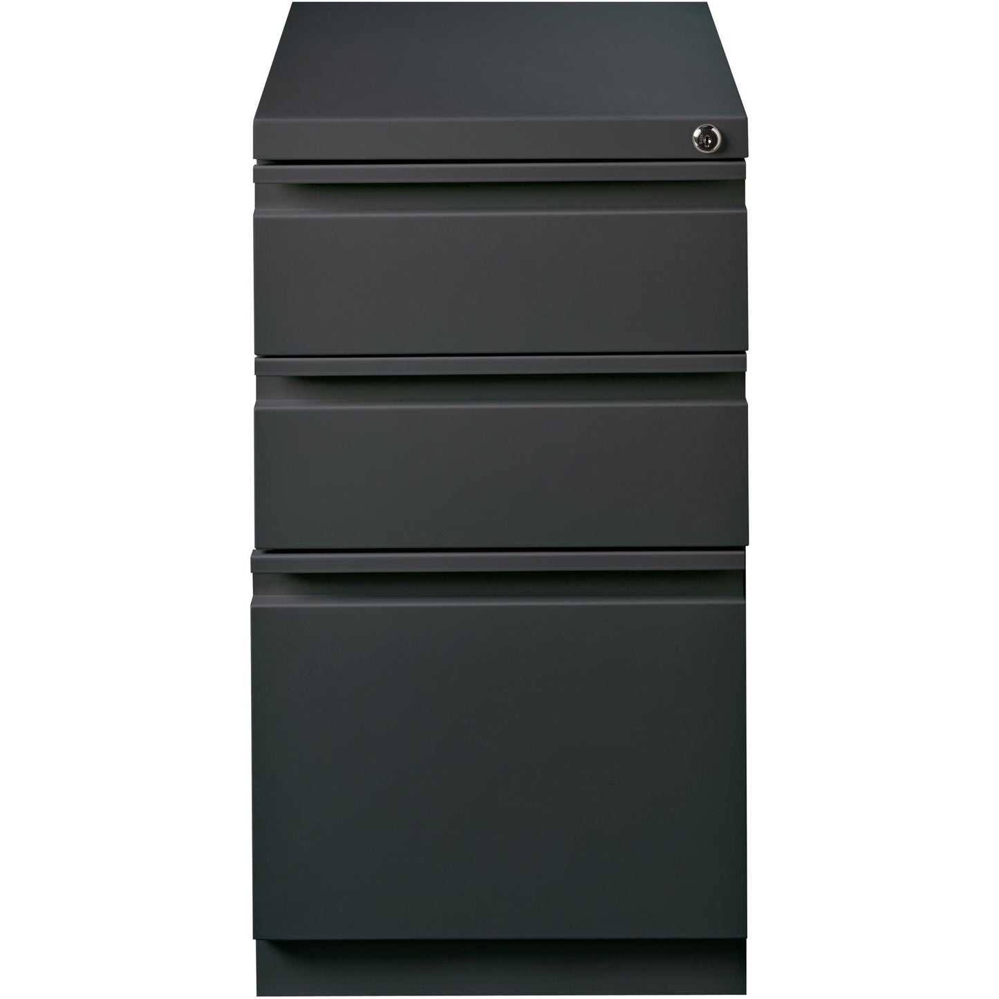 Lorell Fortress Series 3 - Drawer Box/Box/File Mobile Pedestal Steel Ball - Bearing Charcoal 15"W x 19.9"D x 27.7"H (LLR - LLR66909) - SchoolOutlet