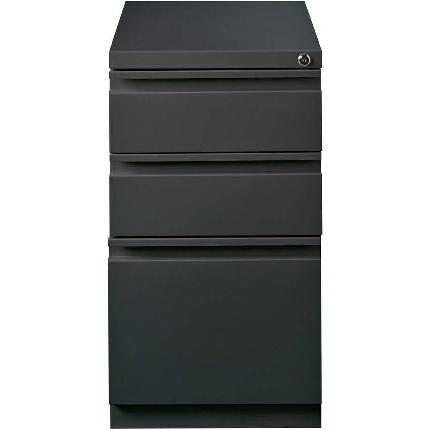 Lorell Fortress Series 3 - Drawer Box/Box/File Mobile Pedestal Steel Ball - Bearing Charcoal 15"W x 19.9"D x 27.7"H (LLR - LLR66909) - SchoolOutlet